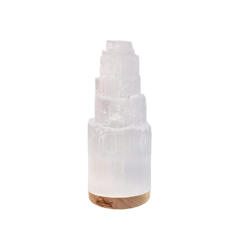 Selenite Crystal Lamp 20 cm| HIMALAYAN GLOW